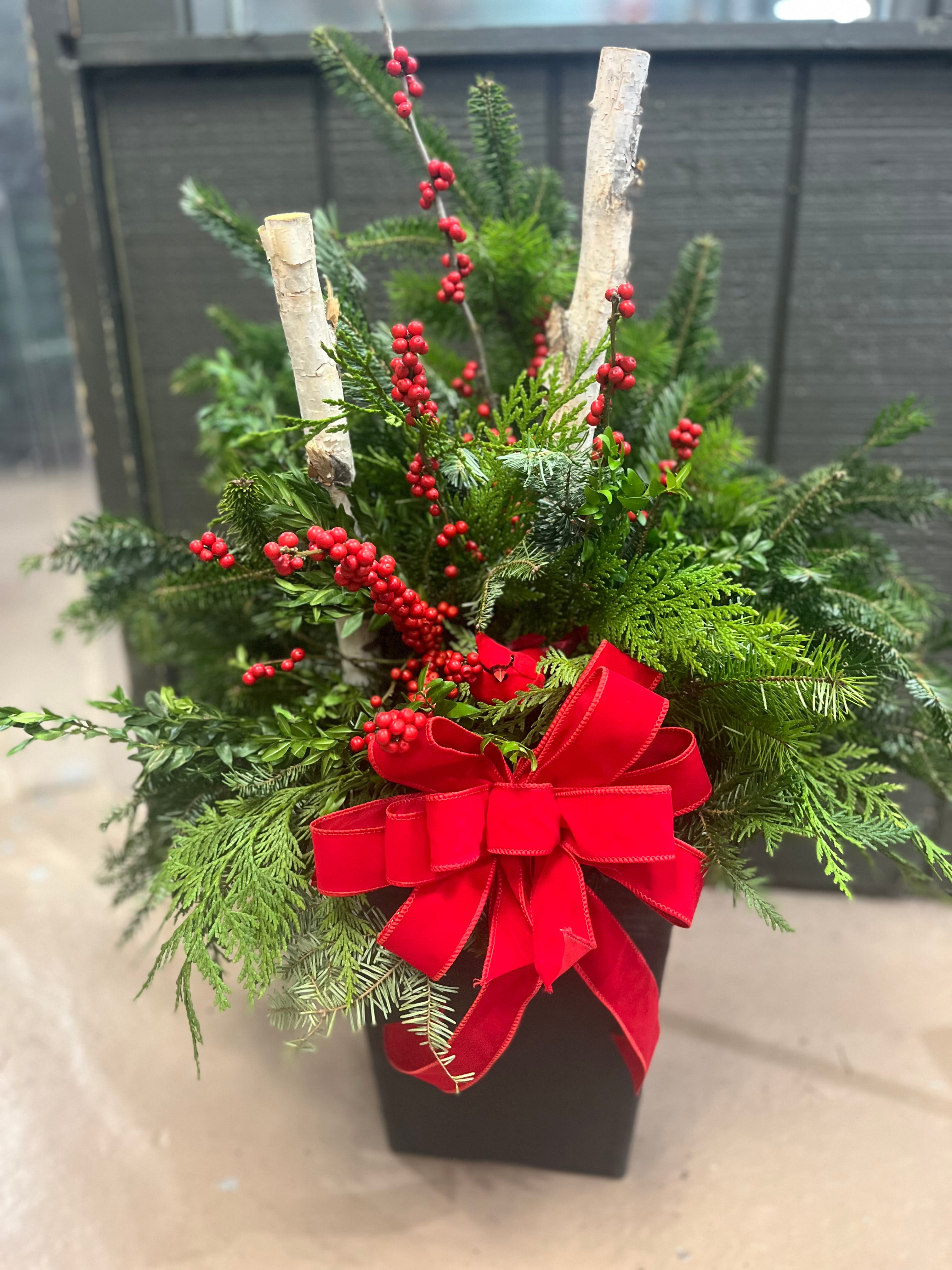 Cardinal's Perch Porch Pot