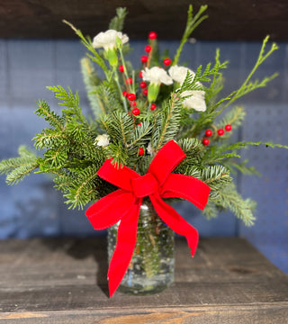 Christmas in a Jar Arrangement