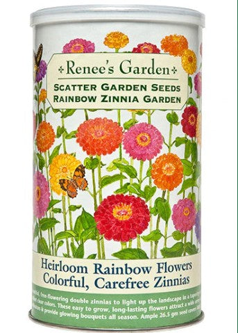 Renee's Heirloom Rainbow Zinnia Scatter Seeds